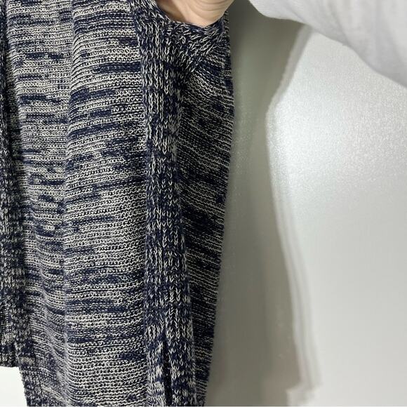 Eileen Fisher Navy and White Organic Linen Sweater Tank Top XS EUC - Picture 6 of 7